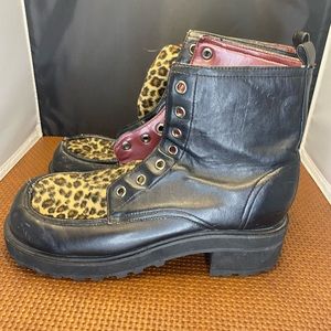 VTG No Boundaries Faux Cheetah and Faux Leather Boots